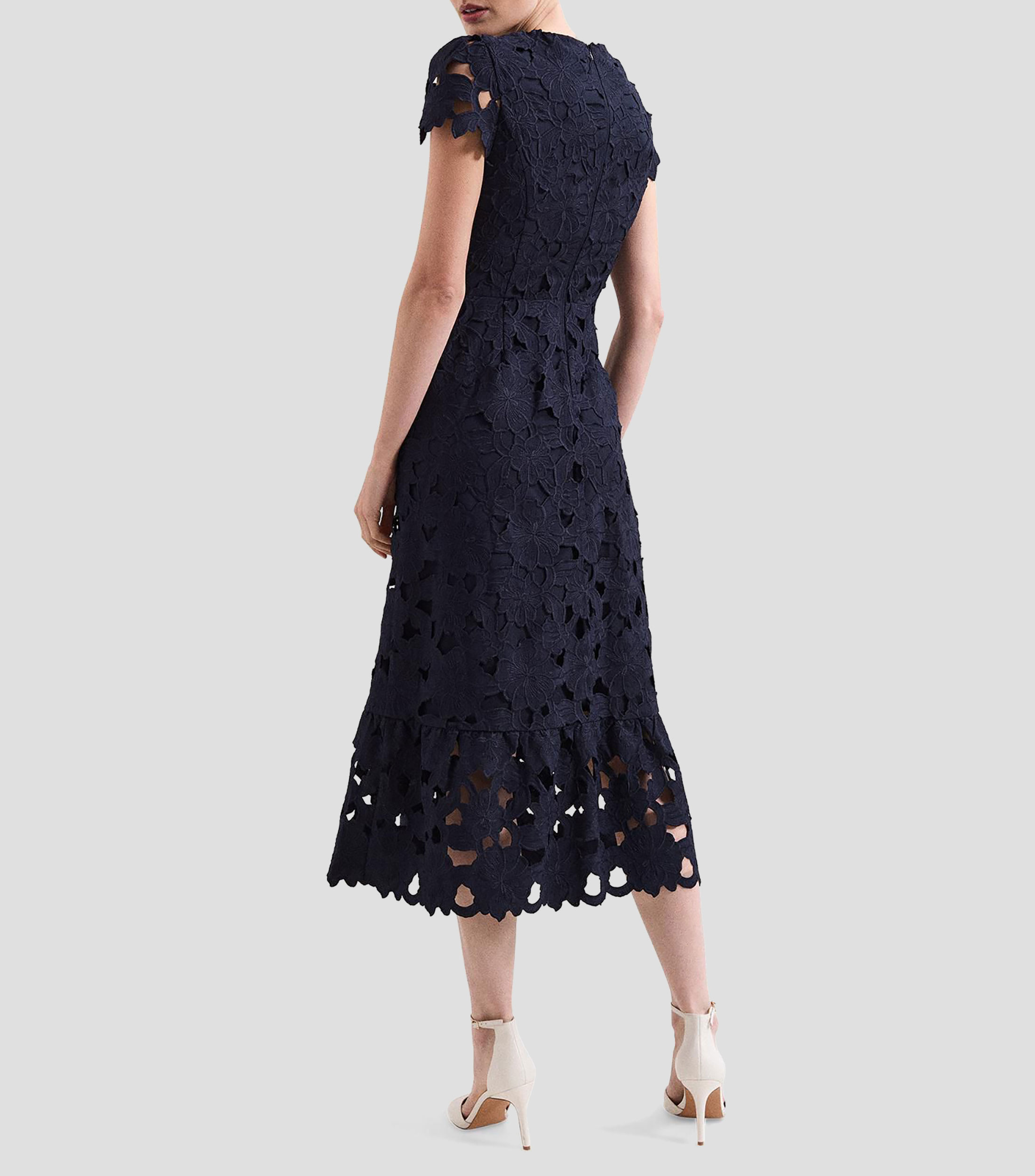Vestido midi liso Mujer